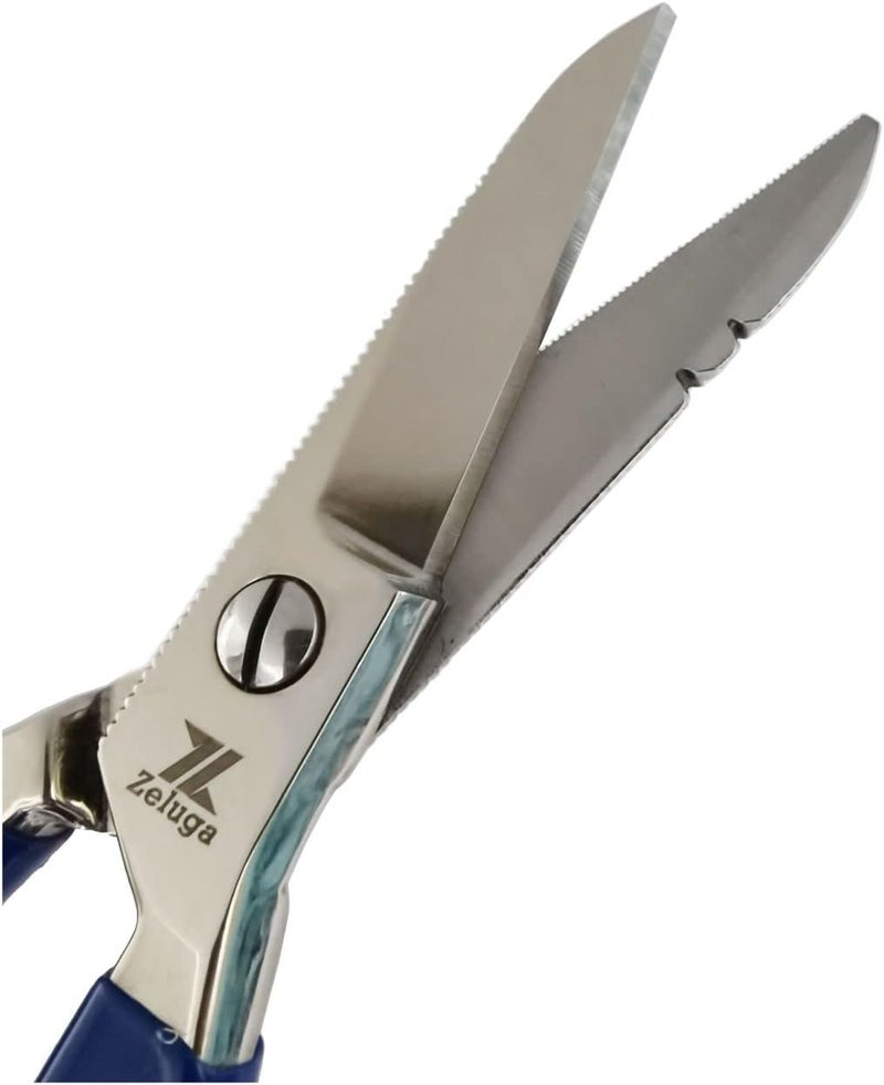Zeluga 12-229 5in. Heavy Duty Stainless Steel Electrician's Scissor with Ergonomic Handle - Image 4